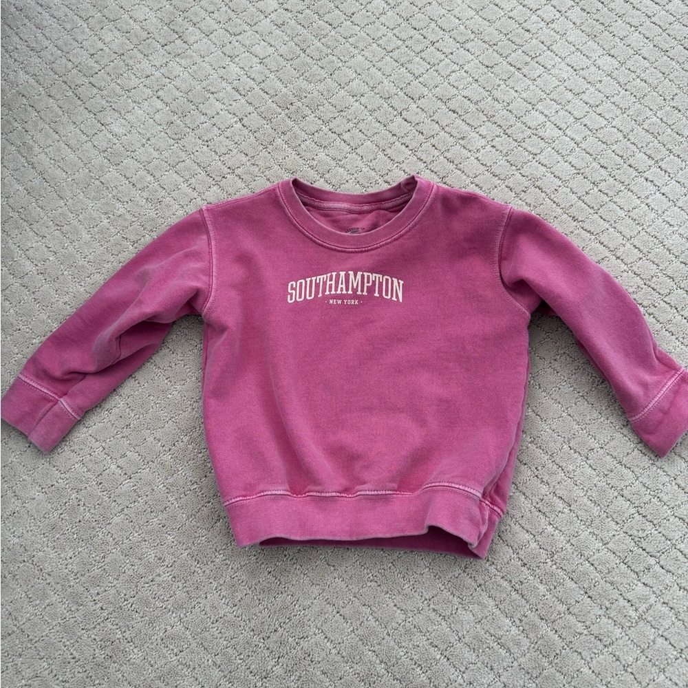 Southampton NY Hamptons Pink Mauve Sweatshirt for Toddler Girl